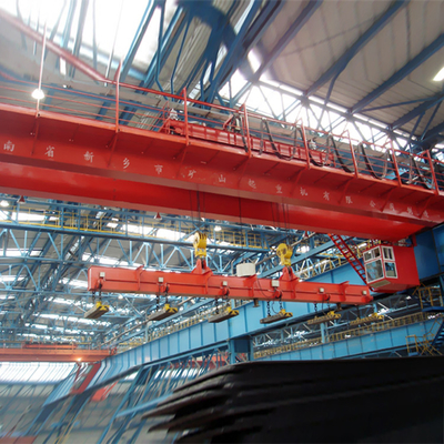 Çelik fabrikası için 50 tonluk çift kirişli gezer vinç elektromıknatıs köprü vinci